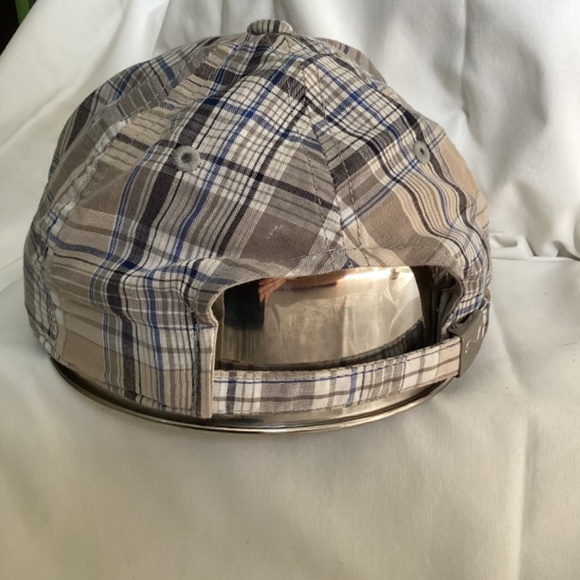 PUMA athletic hat lightweight 100% cotton plaid EUC - Picture 5 of 5